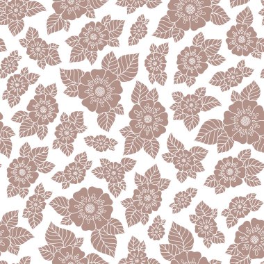 Sorunsuz vektör çiçek desenli renkli fantezi bitkiler ile ve 