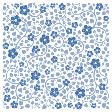 Vektör çizim çiçek elemanları ile yapılan Meydanı.