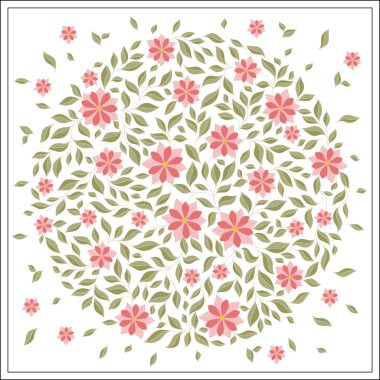 Çiçek bir buket ile Vintage zarif vektör arka plan .