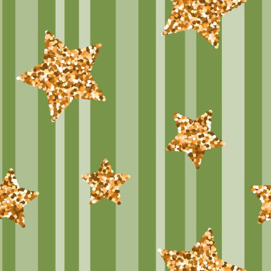 Altın glitter parçacıklar ve Parlatıcı. Vektör.