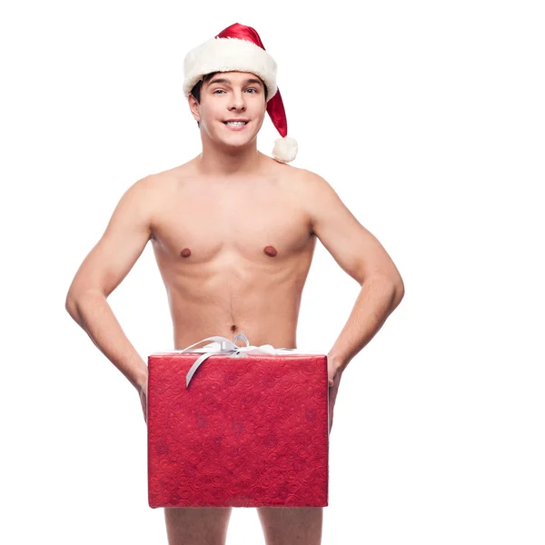 Funny naked young man — Stock Photo, Image