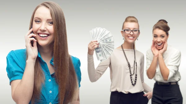 Team of young successful business women — Stock Photo, Image