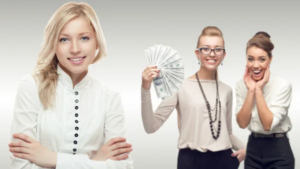 Team of young successful business women — Stock Photo, Image