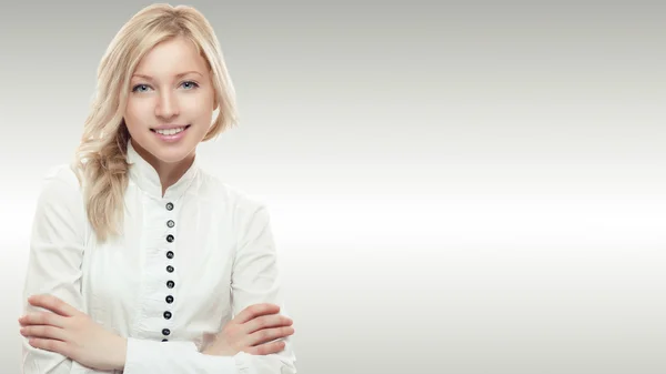 Smiling young business woman — Stock Photo, Image