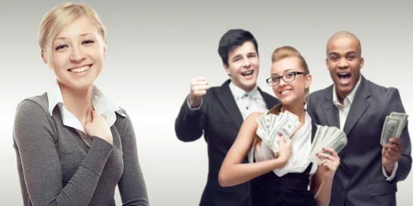 Team of young successful business people — Stock Photo, Image