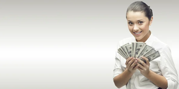 Sonriente joven mujer de negocios — Foto de Stock