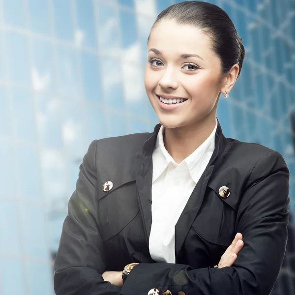 Smiling young business woman — Stock Photo, Image