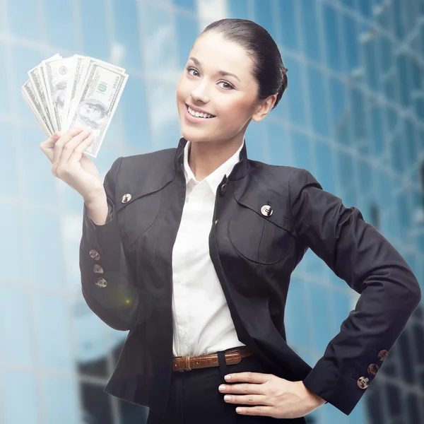 Sonriente joven mujer de negocios —  Fotos de Stock