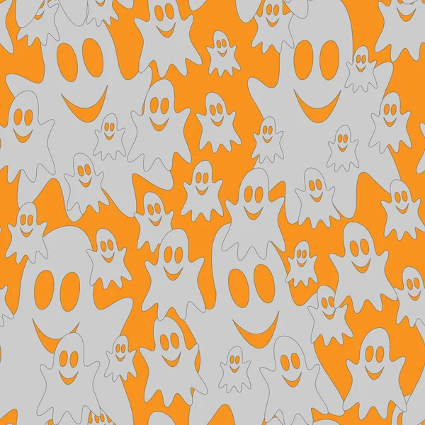 Halloween duch na oranžovém pozadí — Stockový vektor