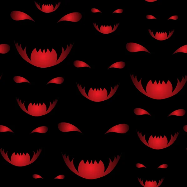 Scary halloween smiles — Stock Vector