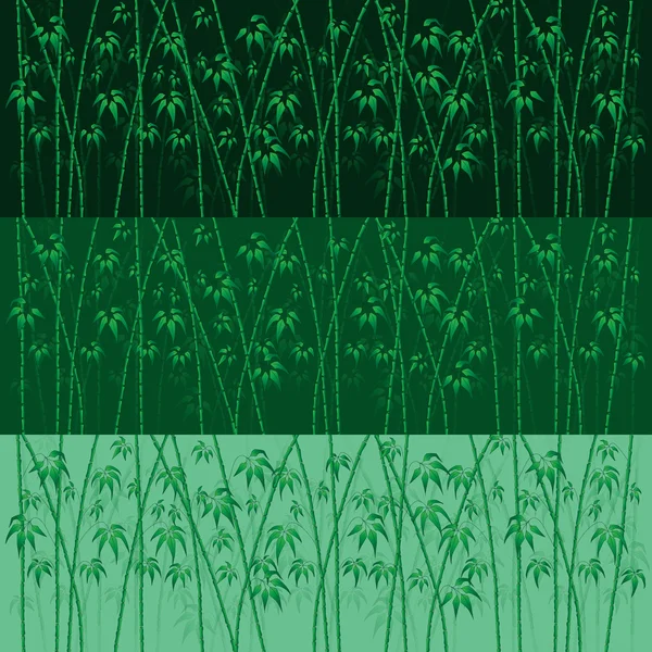 Bambú sobre verde — Vector de stock