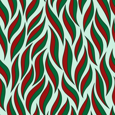 soyut iki ton yeşil kırmızı yaprakları