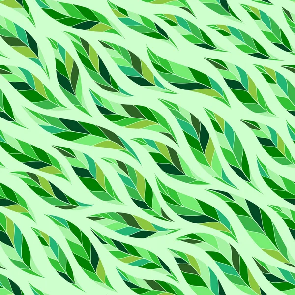 Foglie colorate astratte verdi — Vettoriale Stock