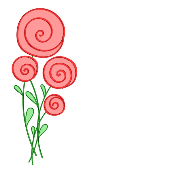 赤花丸様式 — ストックベクタ