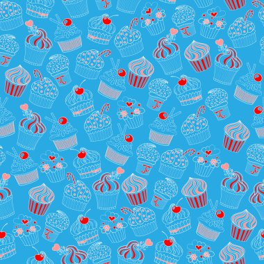 cupcake seamless modeli