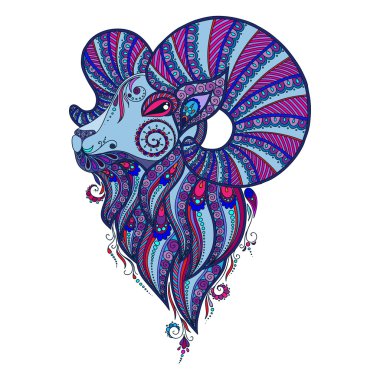 RAM'ın kafası. Yeni yıl sembolü. Mehdi stili