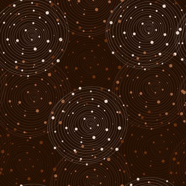 Vektör kumaş daireler el ile Seamless Modeli arka plan çizmek