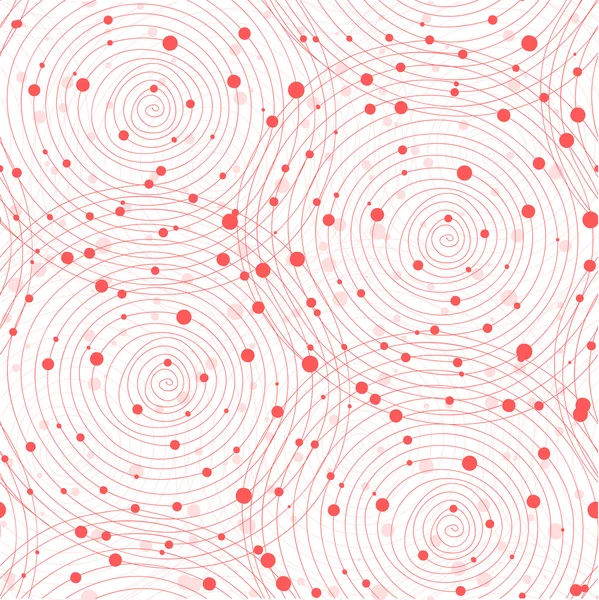 Tessuto vettoriale cerchi senza soluzione di continuità modello di sfondo con mano disegnare — Vettoriale Stock