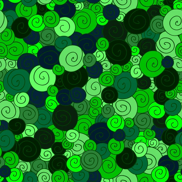 Abstracte groene cirkels vector naadloze achtergrond — Stockvector