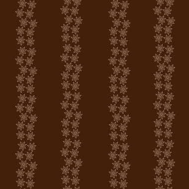 Kahverengi bir arka plan üzerine kına Mehendytattoo Seamless Modeli