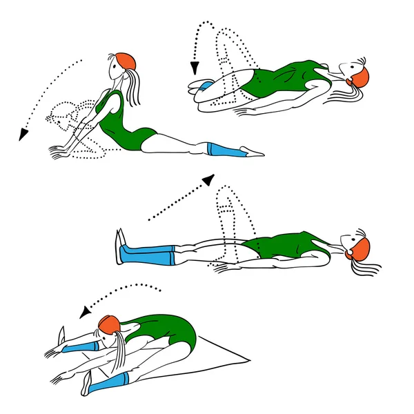 Morgenübungen, Vektorillustration — Stockvektor