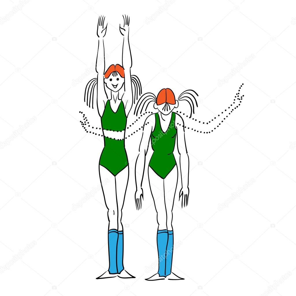 朝の体操 ベクトル イラスト ストックベクター C Karpenyuk