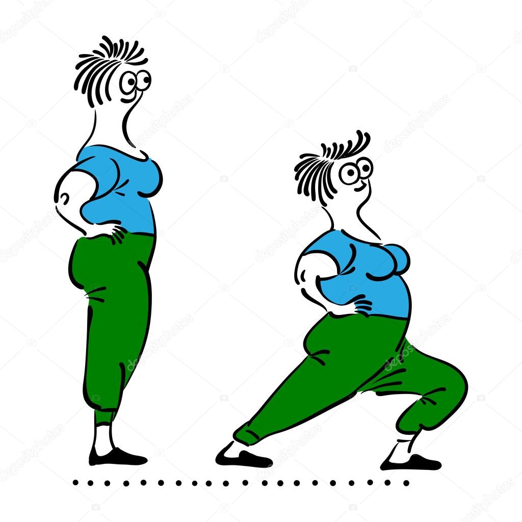 Exercising old woman. Pilates poses set