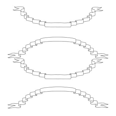 Vintage şerit afiş. Oval çerçeve şerit