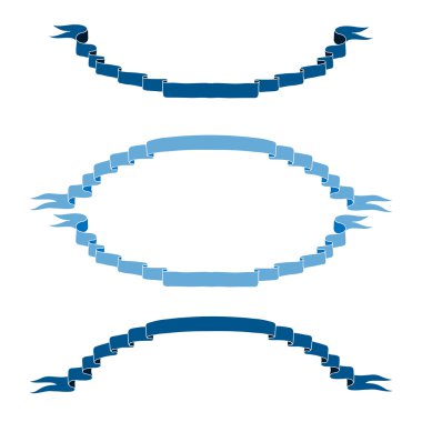 Vintage şerit afiş. Oval çerçeve şerit