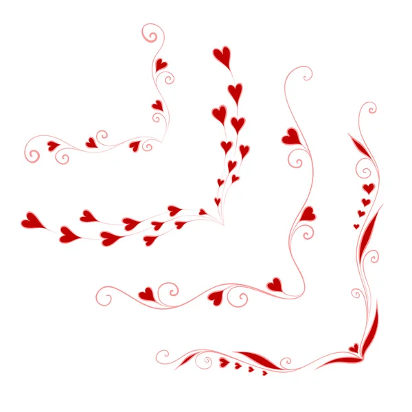 Caligrafía San Valentín Elementos de diseño conjunto — Vector de stock