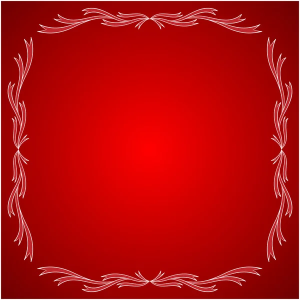 Roter Vintage-Rahmen für Grußkarte — Stockvektor