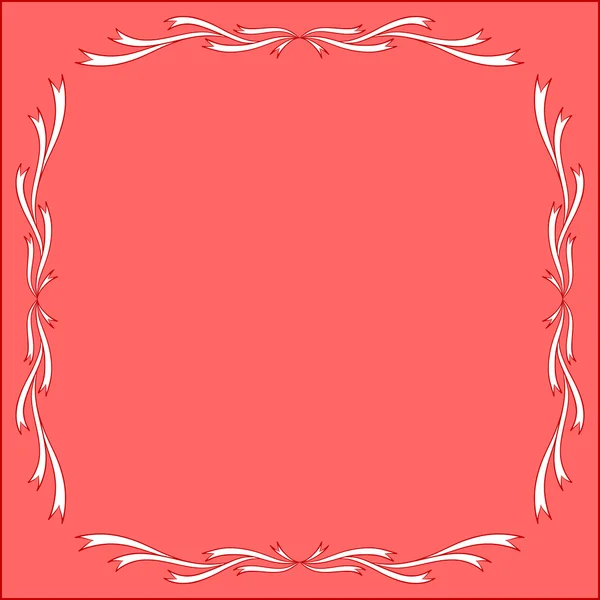 Design de moldura vintage vermelho para cartão de saudação — Vetor de Stock
