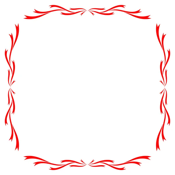 Design de moldura vintage vermelho para cartão de saudação — Vetor de Stock