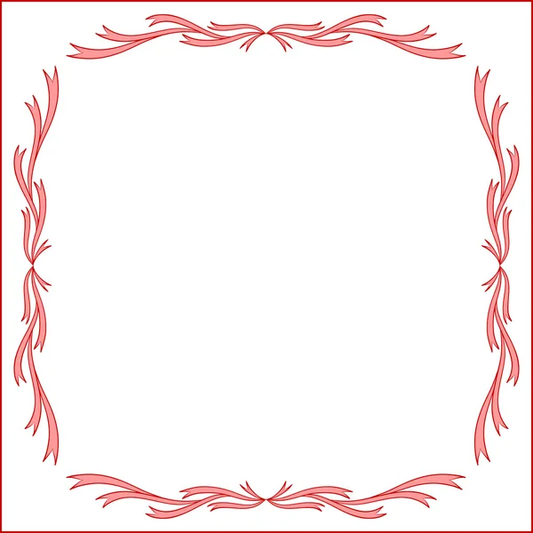 贺卡红色复古框架设计 — 图库矢量图片