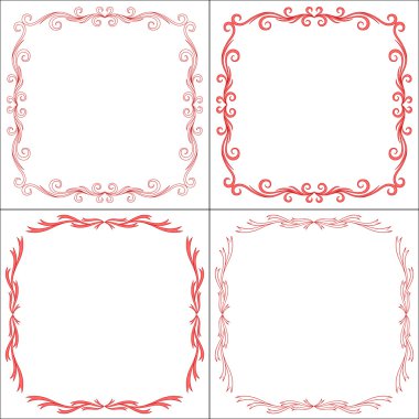 Dekoratif çerçeveler vektör