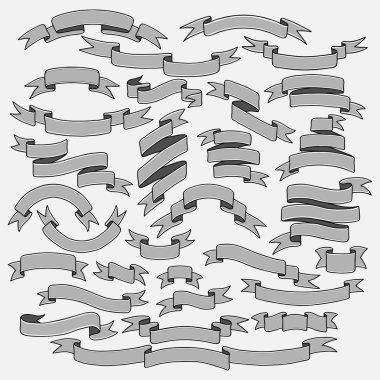 Vintage şerit Banner koymak