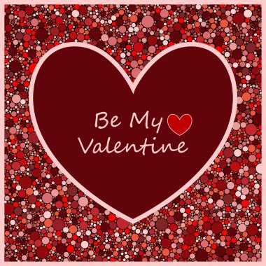 Polka dot arka plan. Sevgililer günü yazı kartı