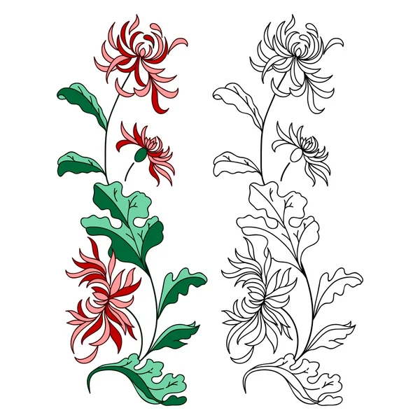 Flor de lirio aislada en blanco. Ilustración vectorial . — Archivo Imágenes Vectoriales