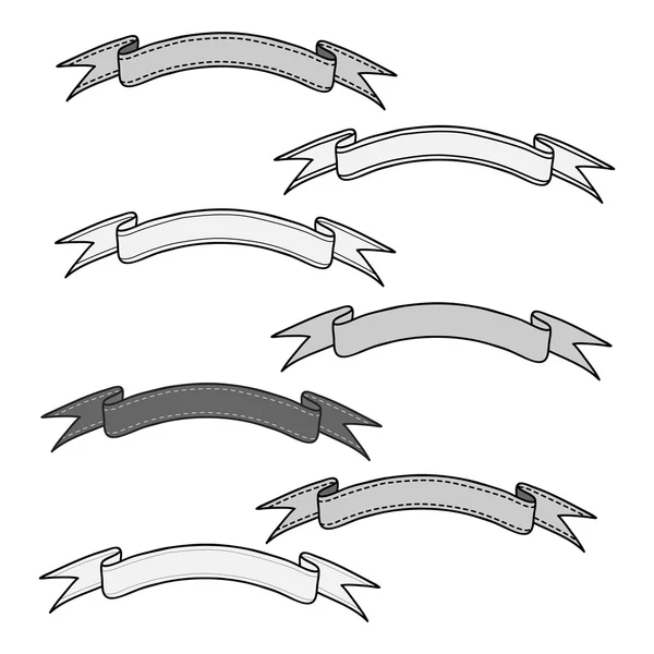 Vintage Bändchen Banner Set — Stockvektor