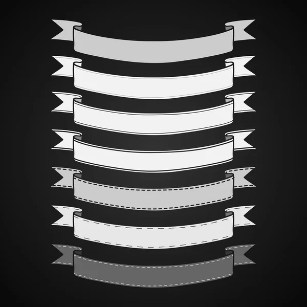 Bannières de ruban vintage ensemble — Image vectorielle
