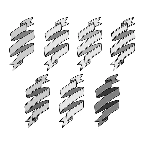 复古丝带横幅集 — 图库矢量图片