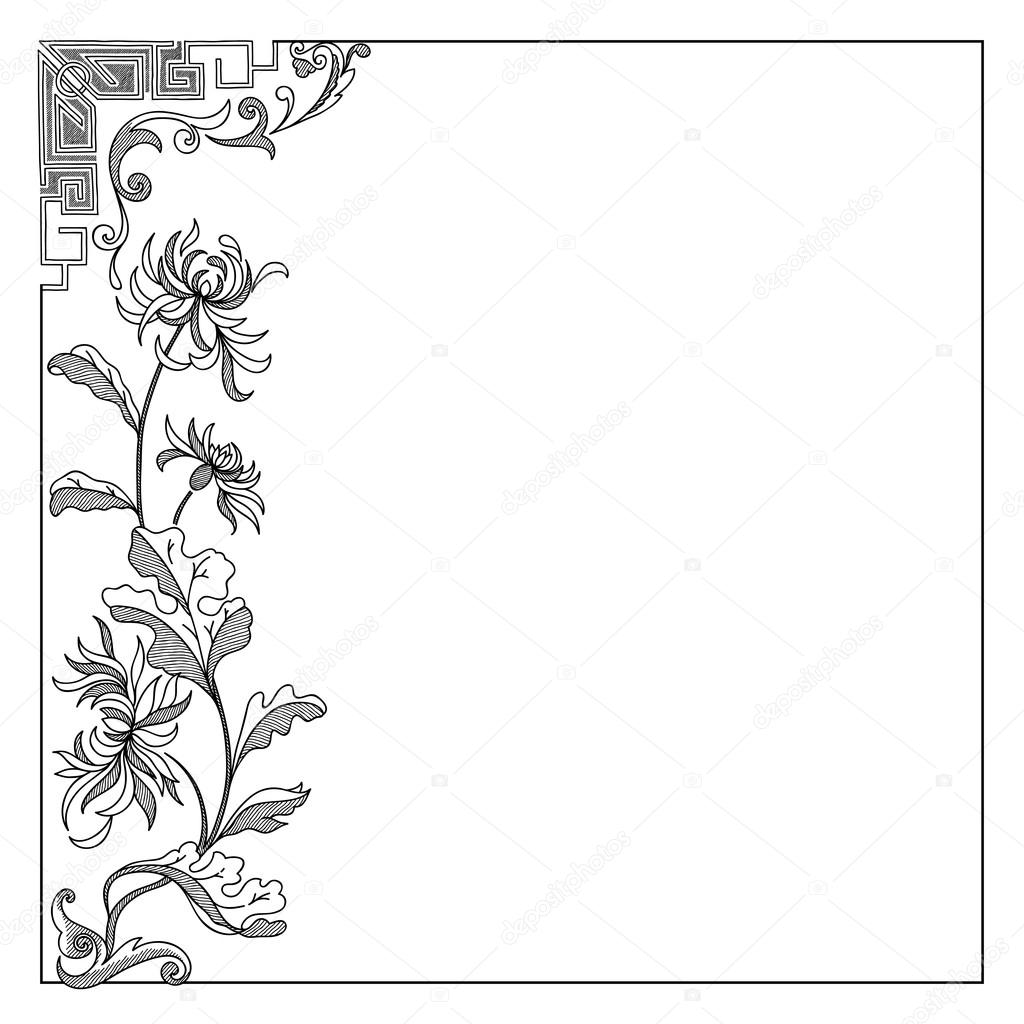 Vector vintage border frame