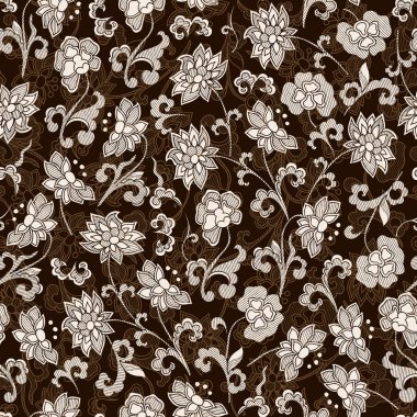 duvar kağıdı sorunsuz vintage çiçek deseni