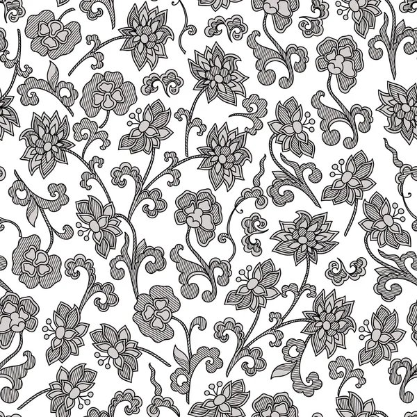 Fondo de pantalla patrón de flores vintage sin costuras — Archivo Imágenes Vectoriales