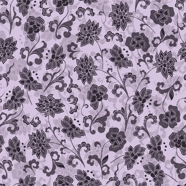 Wallpaper seamless vintage flower pattern — Stock Vector