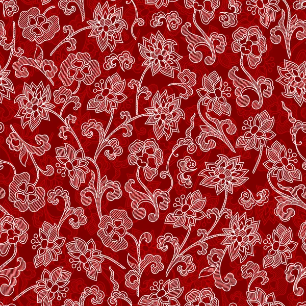 Papier peint motif de fleur vintage sans couture — Image vectorielle