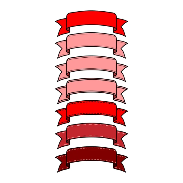 Набор винтажных ленточных баннеров — стоковый вектор