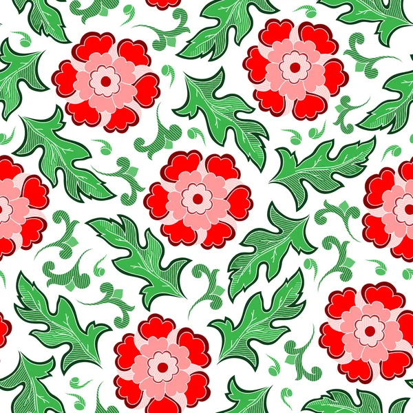 Modèle de fleur vintage sans couture — Image vectorielle