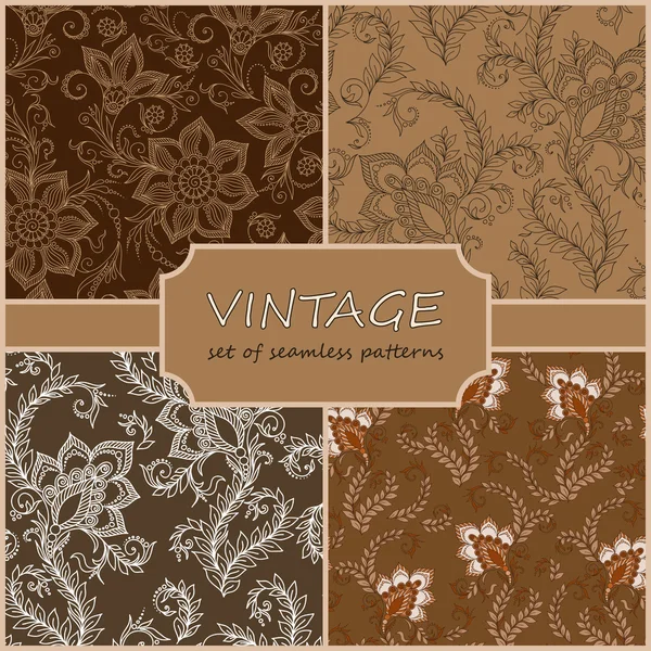 Henna Mehndi Tattoo Doodles Seamless Pattern Background Collecti