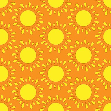 Retro seamless modeli Güneş ile. Retro sorunsuz desenleri kümesi.